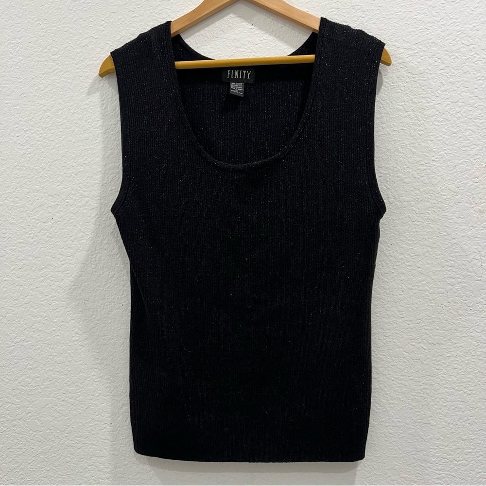 Finity sparkly black‎ tank top Size XL
